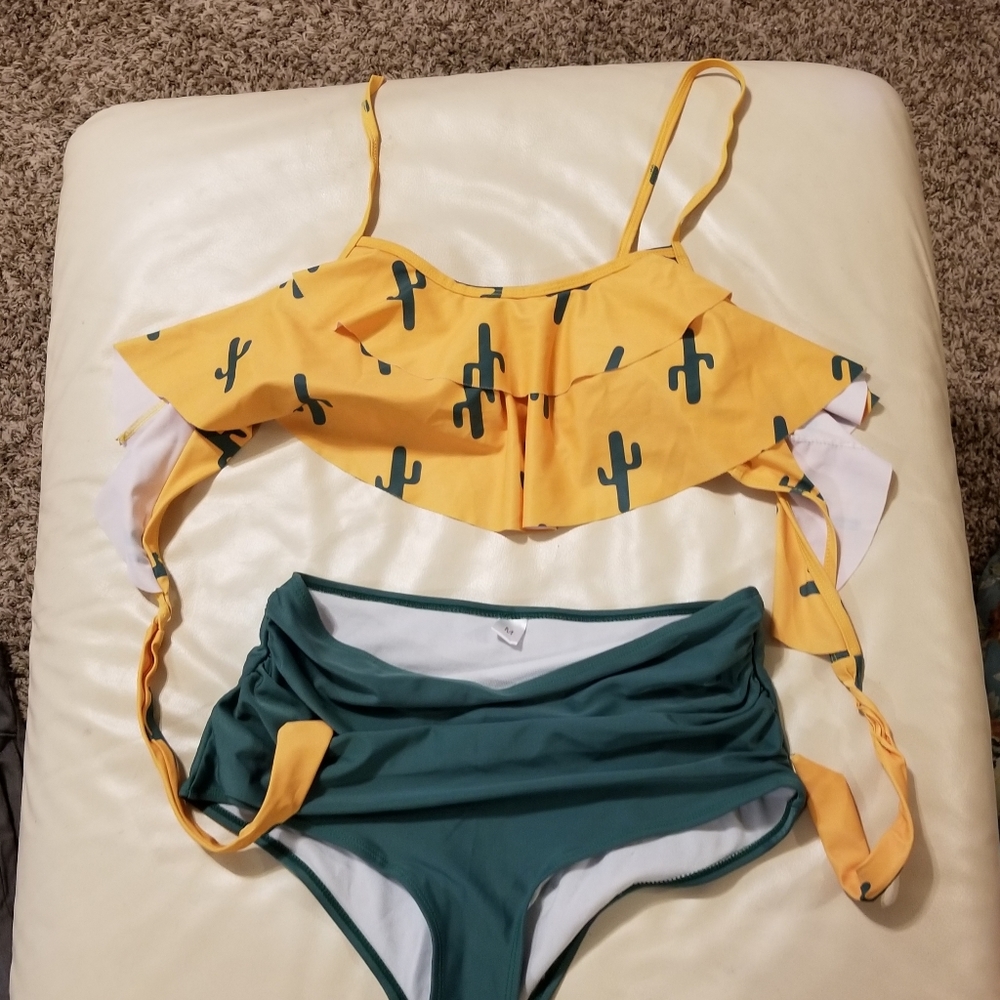 Cactus High Waisted Bikini